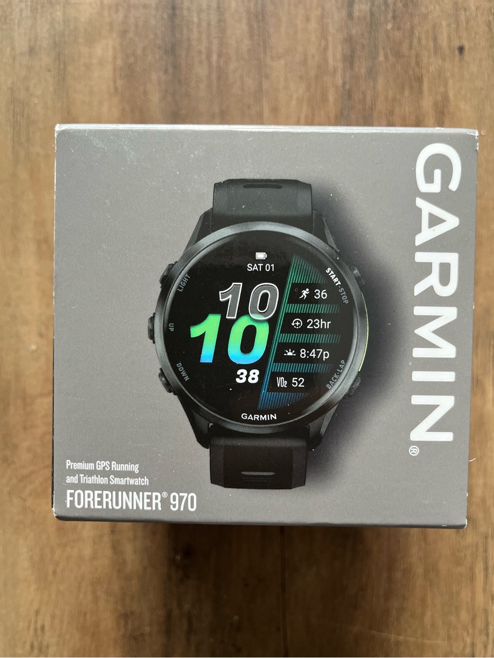 garmin Forerunner 970 Smartwatch - Black with Green Accent
